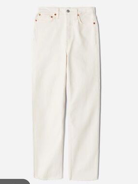 RE/DONE High-Rise Stove Pipe Jeans in Vintage White